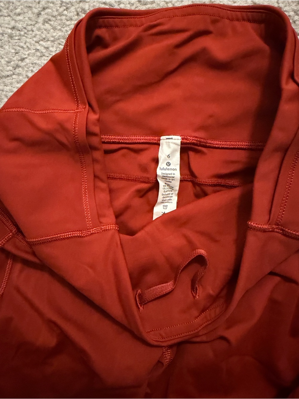 Lululemon High-Waist Burnt Orange Active Leggings - Picture 3 of 3